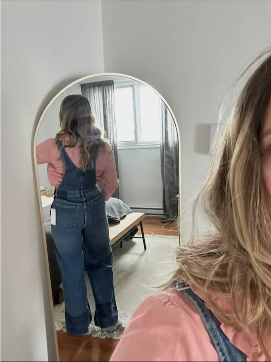 Zara Blue Denim Wide-Leg Women’s Overalls - Picture 3 of 4